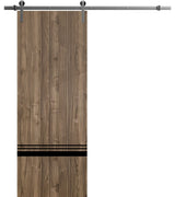 Sturdy Barn Door 42 x 80 | Planum 0012 Walnut with  | 8FT