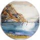 Mountains In Sea, Seascape Disc Metal Wall Art, 23"