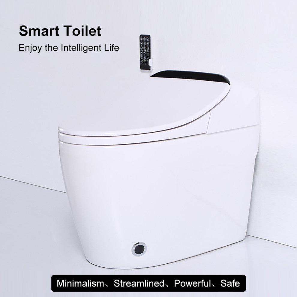 Smart One-Piece 1.27 GPF Floor Mounted Elongated Toilet and Bidet with Seat, Gold