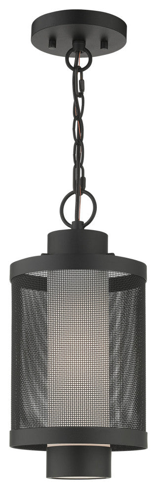 Livex Lighting Nottingham 1 Light Textured Black Medium Outdoor Pendant Lantern