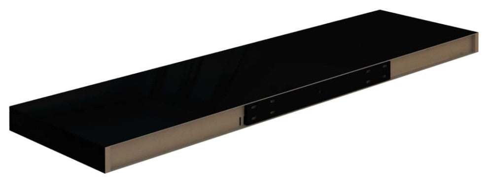 vidaXL Wall Shelf Floating Shelf Display Shelf Wall Mounted High Gloss Black