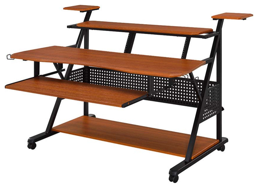 Acme Willow Music Desk Cherry and Black Finish