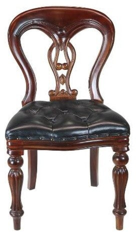 Simsbury Manor Leather Side Chair