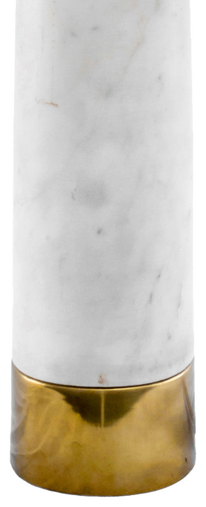 Nuloom Alexa Marble and Iron Aluminium Shade Table Lamp, 23"