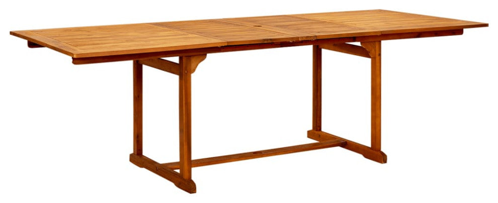 vidaXL Outdoor Dining Table Extendable Garden Patio Table Solid Acacia Wood