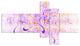 Light Purple Watercolor Fractal Art, Abstract Art on Canvas, 60"x32", 5 panels