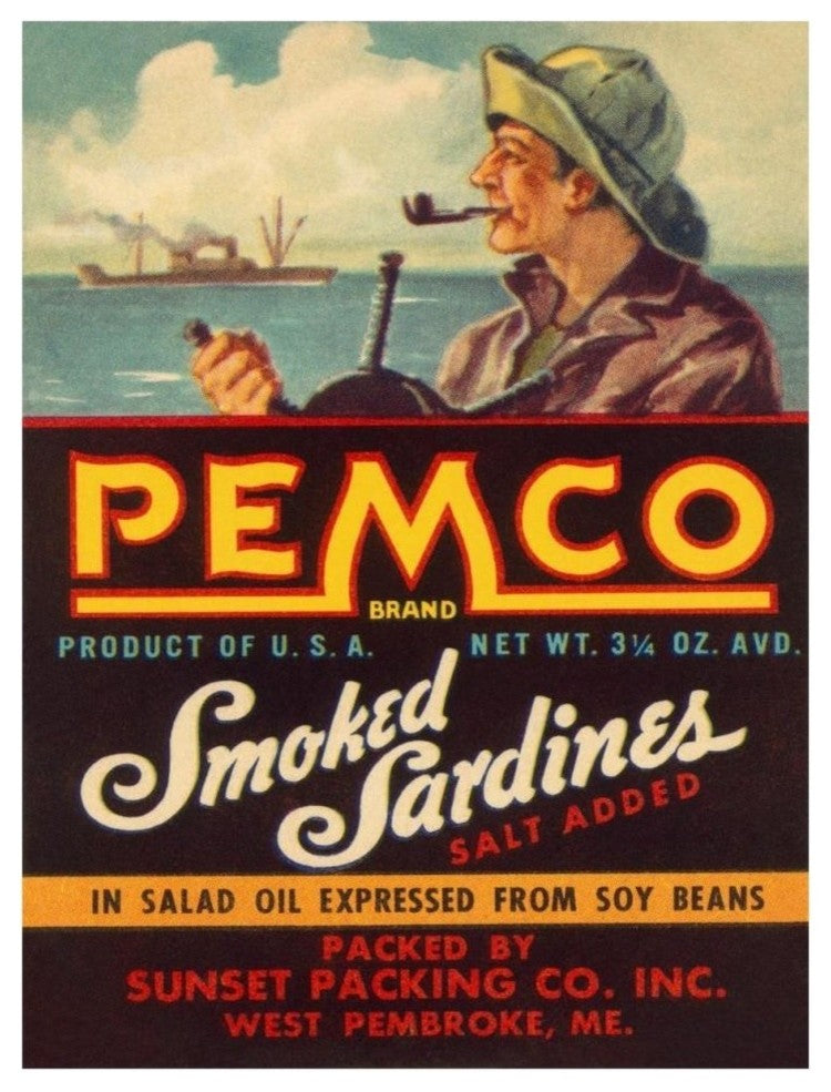 "Remco Smoked Sardines" Digital Paper Print by Retrolabel, 29"x38"