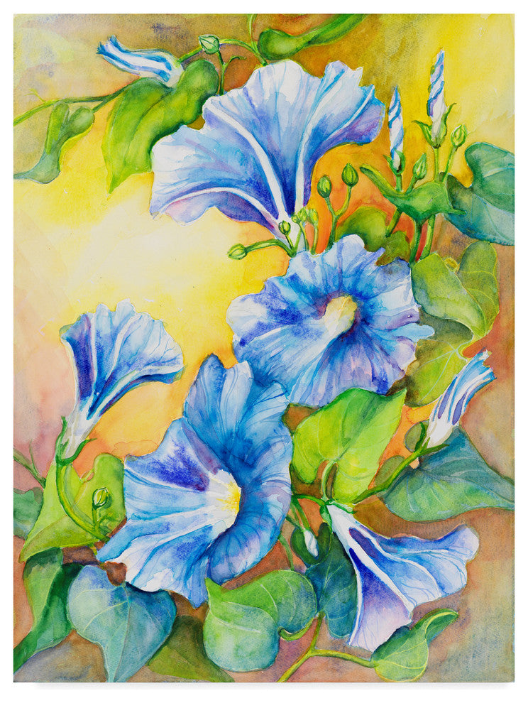 Joanne Porter 'A Morning Glory Vine' Canvas Art, 24"x18"