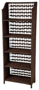 53" Natural Fiber Shelving Unit, Mocha