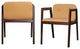 Set of Two Beige Modern Faux Leather Dining Chairs