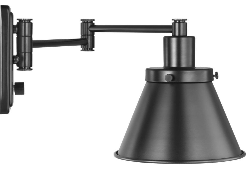 Hinton Collection Black Swing Arm Wall Light