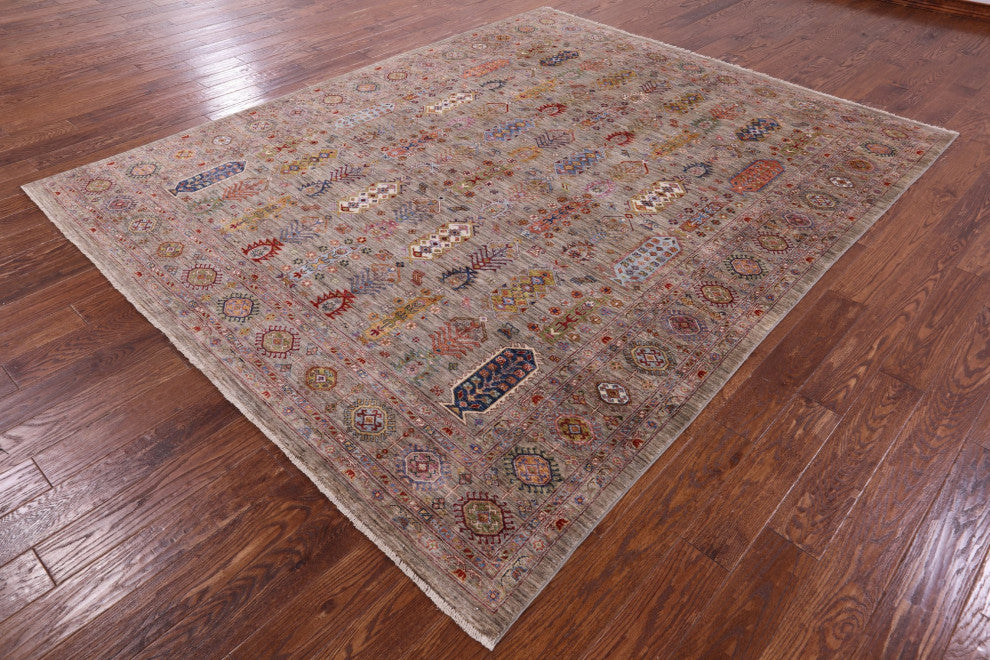 7' 11" X 9' 11" Fine Turkmen Ersari Handmade Wool Rug Q10559