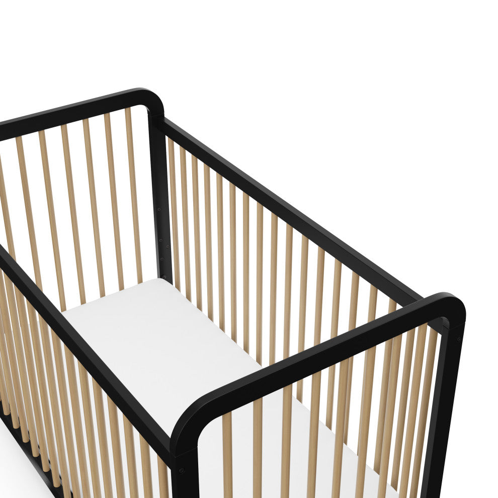 Storkcraft Pasadena 3-in-1 Convertible Crib, Black With Driftwood