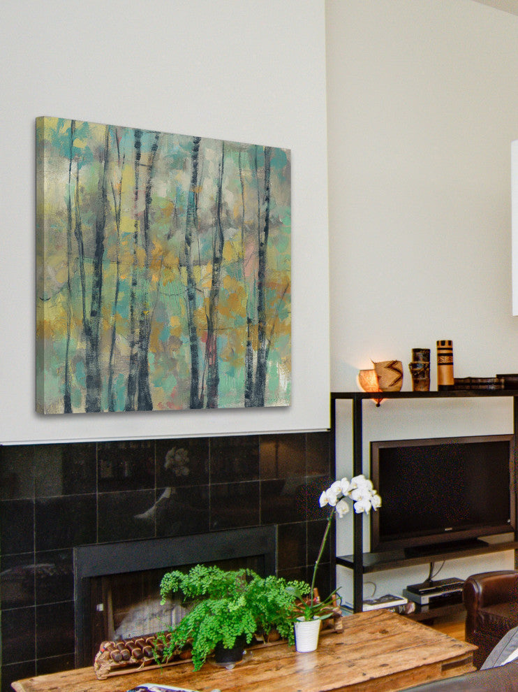 "Pastel Arbor II" Painting Print on Wrapped Canvas, 24"x24"