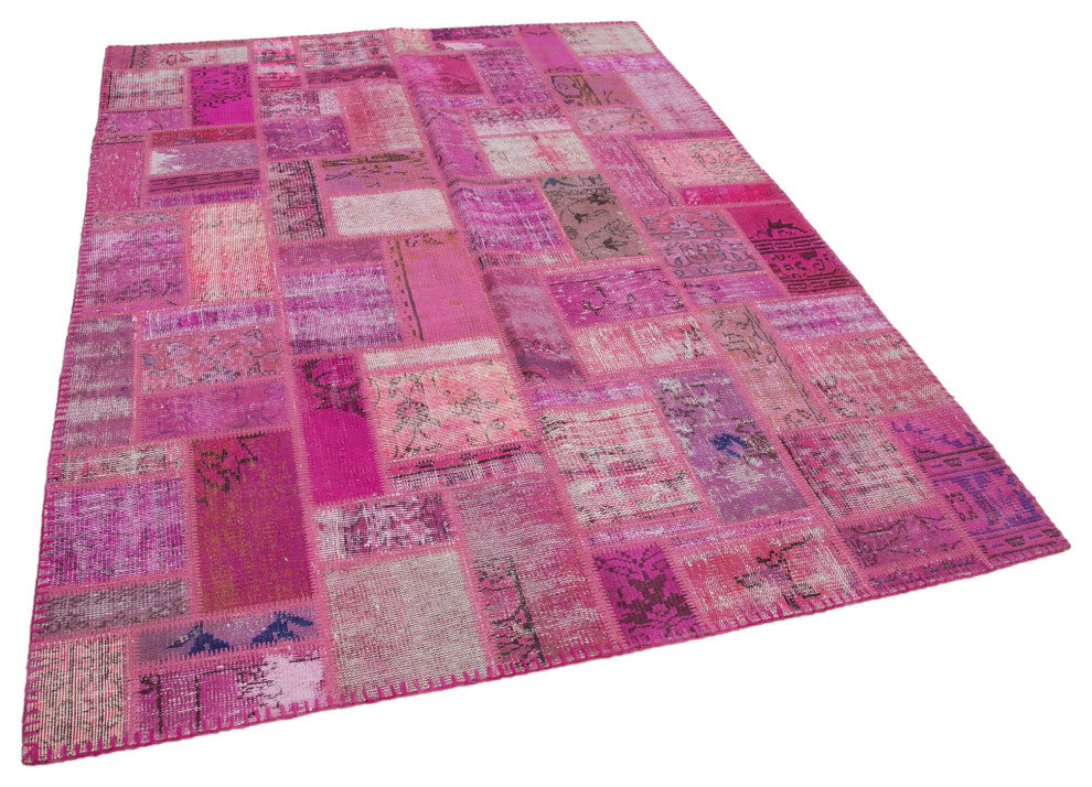 Rug N Carpet - Handmade Turkish 5' 7" x 7' 10" Unique Patchwork Area Rug