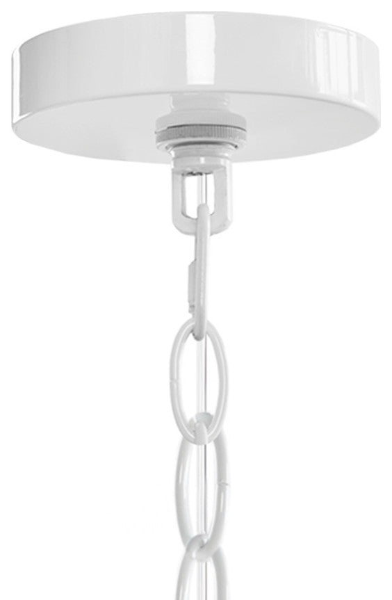 510 Design Ellie Contemporary Matte White Metal 6-Light Chandelier