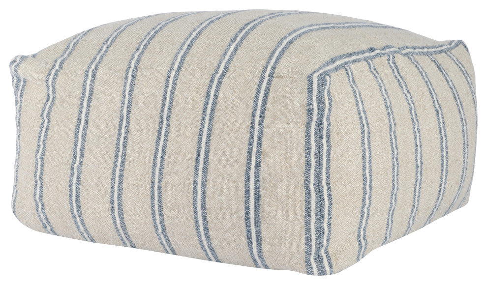 Demi 24" Wide Square Natural Pouf By Kosas Home