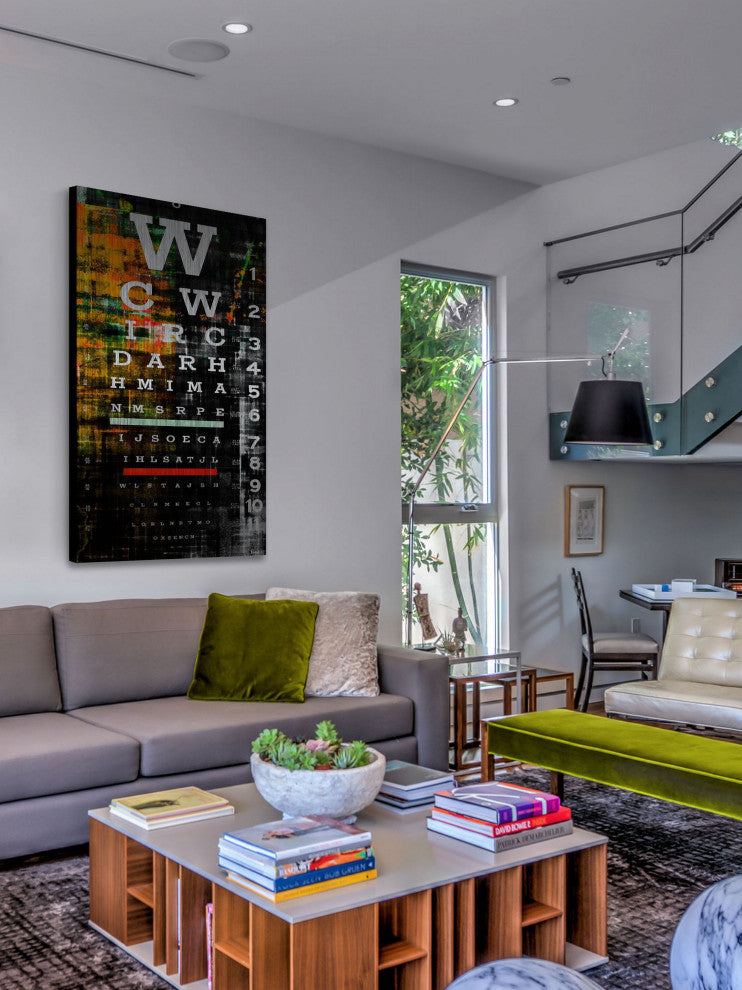 "Night Eye" Painting Print on Brushed Aluminum, 30"x60"