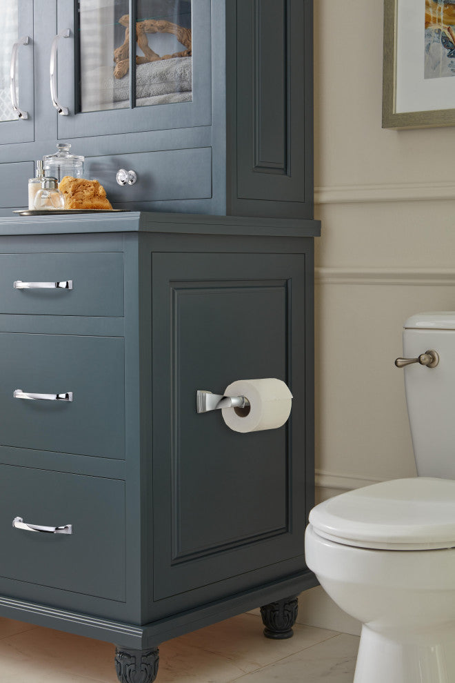 Revitalize Traditional Single Post Toilet Paper Holder, Chrome