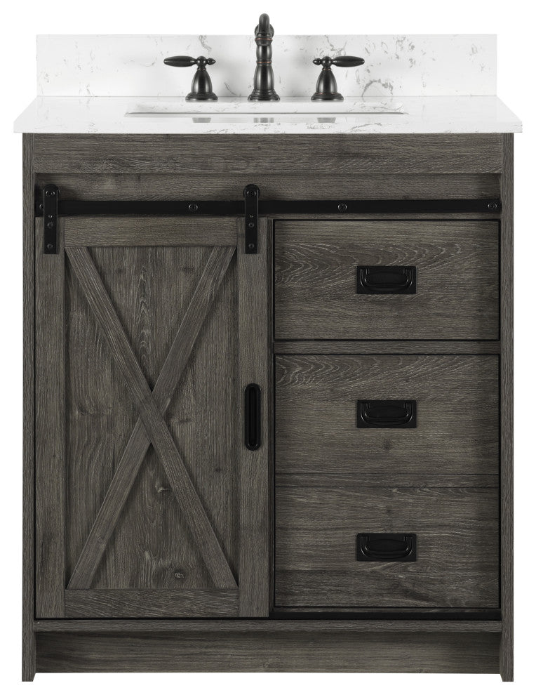 Rafter 30" Bathroom Vanity, Charcoal Gray