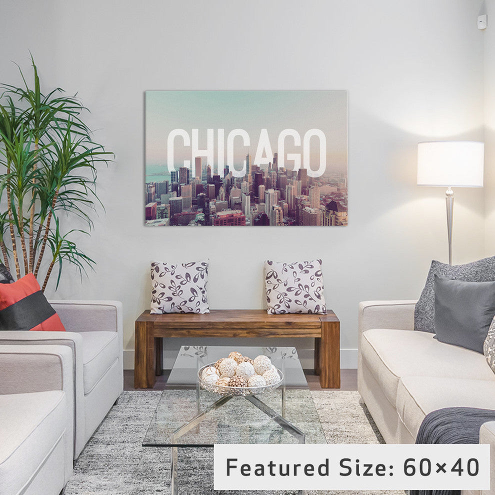 "Chicago" Print by 5by5collective, 18"x12"x1.5", 1-Piece
