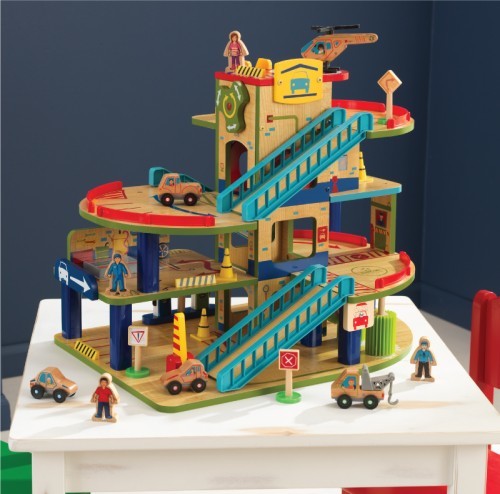 Wash n Go Wooden Car Garage