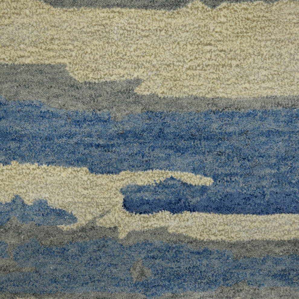 Abstract Gunter Area Rug, Navy, 5' x 8', Abstract
