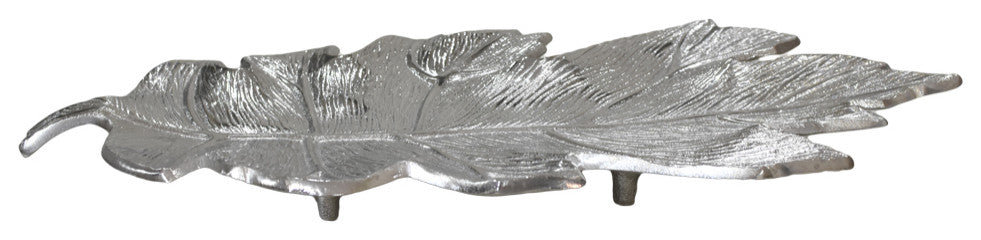 Handmade Decorative Aluminium Tray, Silver Color Coated