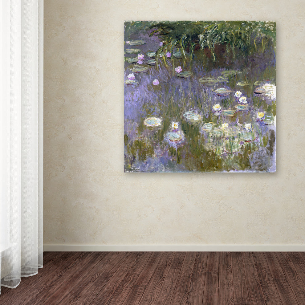 Monet 'Water Lilies' Canvas Art, 18 x 18