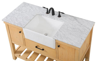 Home Living 22" Farmhouse Natural Wood-Light Bathroom Vanity