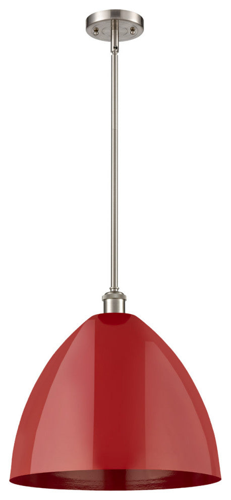 Innovations Lighting 516-1S-SN-MBD-16-RD-LED Plymouth Dome 1 Light 16" Pendant