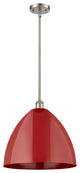 Innovations Lighting 516-1S-SN-MBD-16-RD-LED Plymouth Dome 1 Light 16" Pendant
