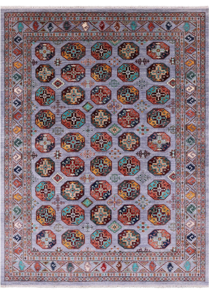Handmade Bokhara Wool Rug 8' 1" X 11' 0" - Q12777