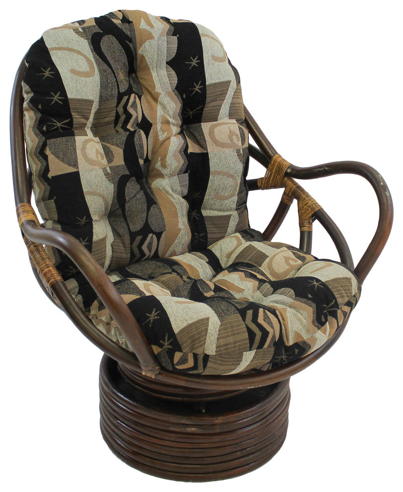 48"x24" Jacquard Chenille Swivel Rocker Cushion, Picasso