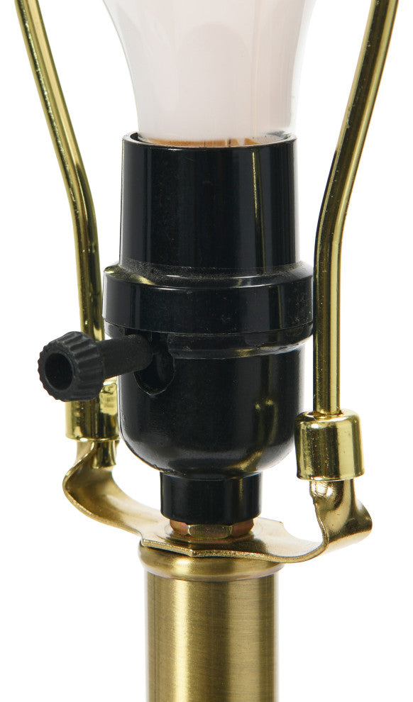 14" Round Stoneware Desk Lamp