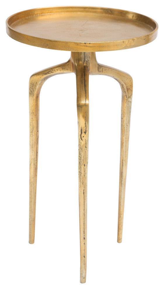 Set of 2 Como Accent Tables Antique Gold