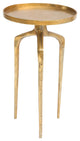 Set of 2 Como Accent Tables Antique Gold