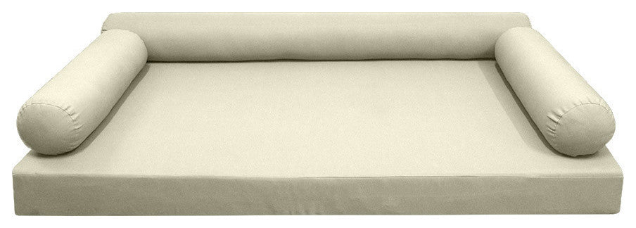 Style6 Queen Knife Edge Outdoor Mattress Bolster Slip Cover COMPLETE SET AD005