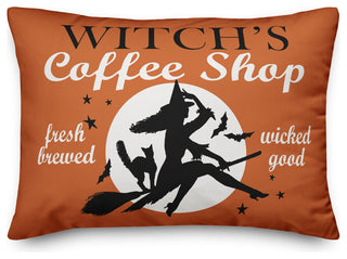 Witch's Coffee Shop 14"x20" Lumbar Pillow