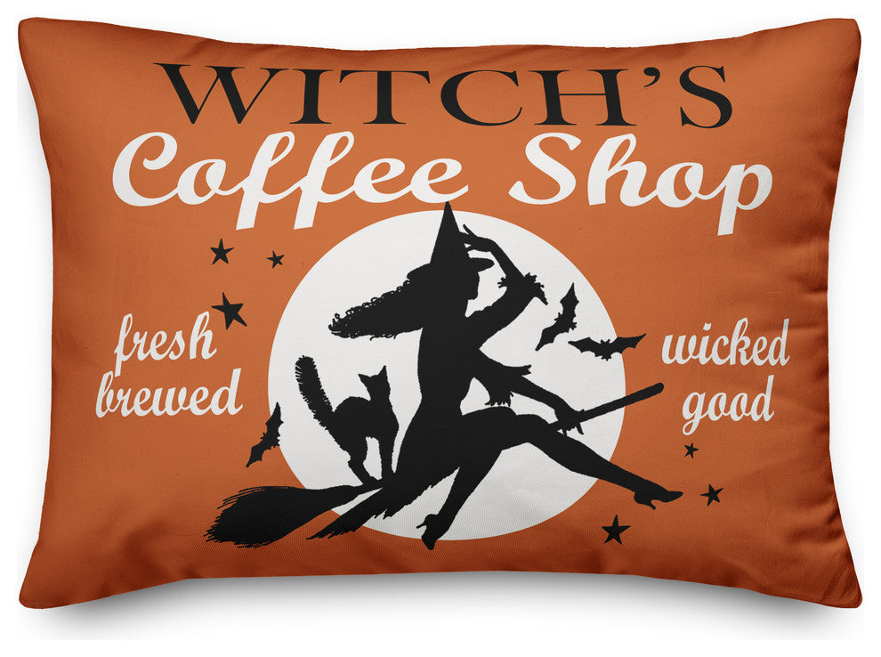 Witch's Coffee Shop 14"x20" Lumbar Pillow