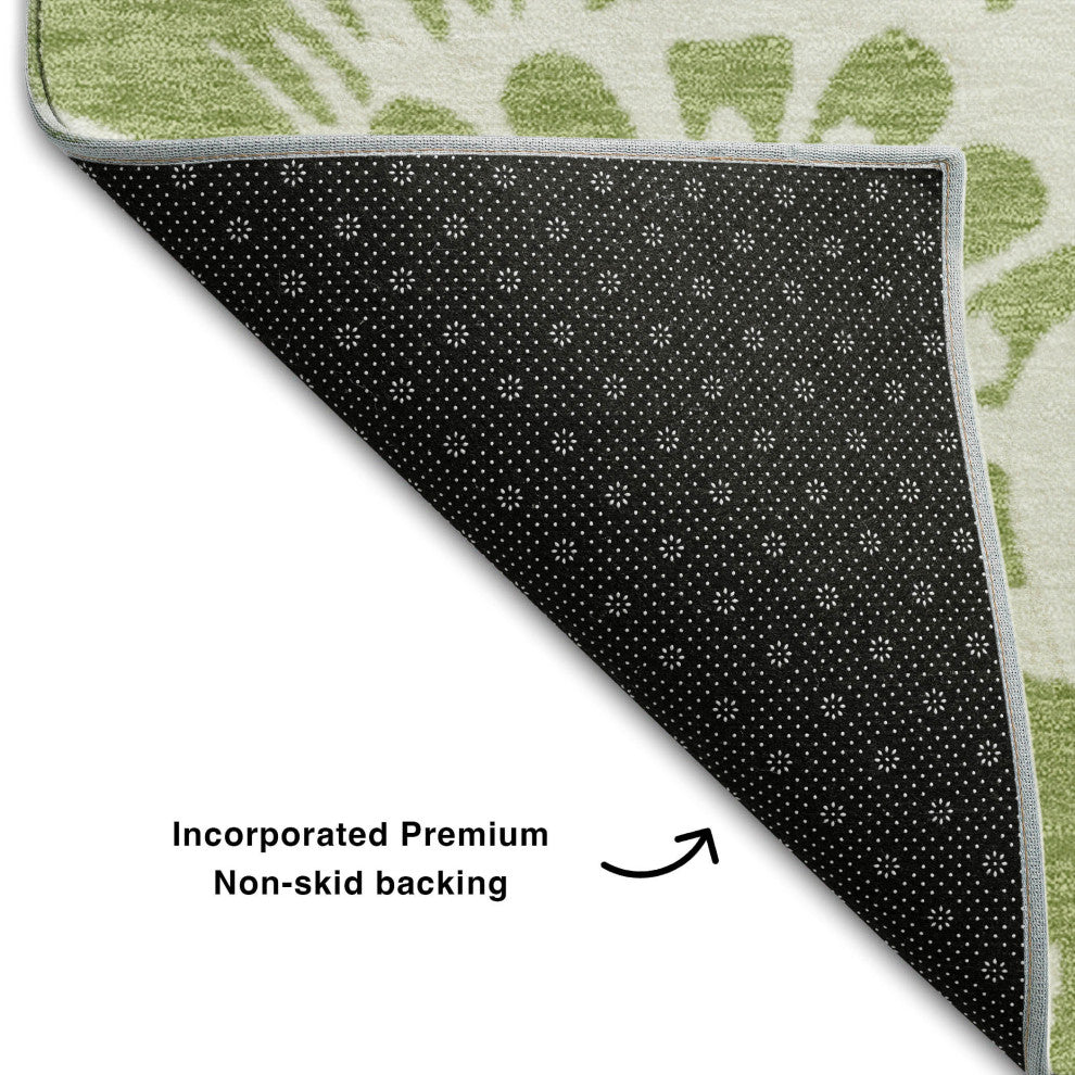Premium Machine Washable Mayfield AMF551 Aloe 3' x 5' Rug