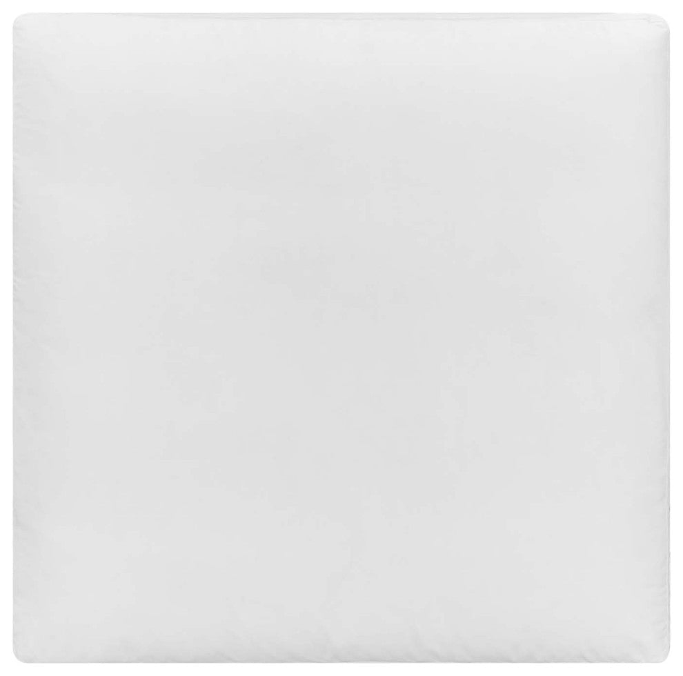 Commix Down Filled Overstuffed Performance Velvet Ottoman, White