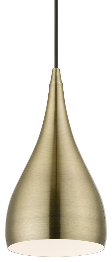 Livex Lighting 1 Light Antique Brass Pendant