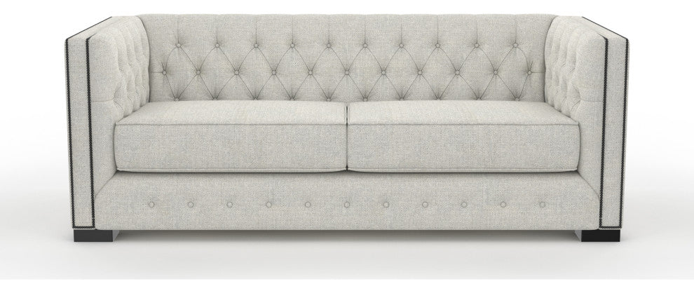 Nativa Interiors Mirel 80" Sofa, Gray, Deep Plush Depth