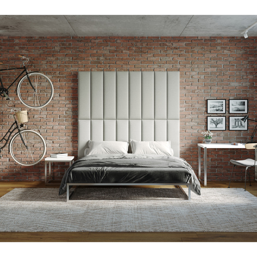 Jaxx Panelist Modern Padded Headboard, Set of 4 Panels, Queen, Cypress Green