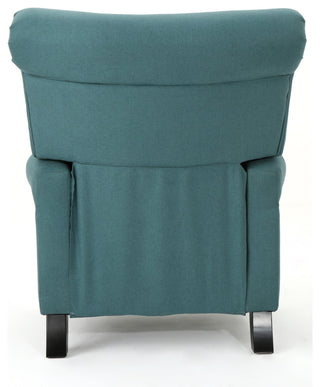 GDF Studio Thelma Traditional Fabric Recliner, Dark Teal