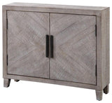 Uttermost Adalind Farmhouse 2-Door Wood Accent Cabinet in White Wash