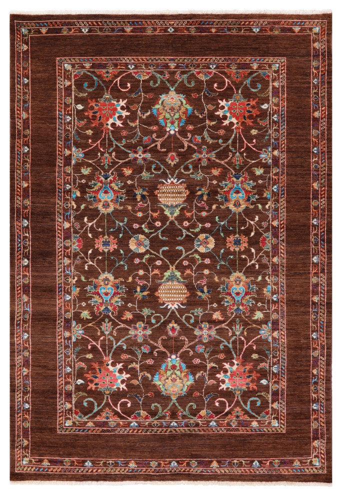 Persian Tabriz Handmade Wool Rug 5' 7" X 8' 0" Q9977