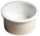 Undermount/Drop Fireclay Prep Sink, White, 18"x18", Round