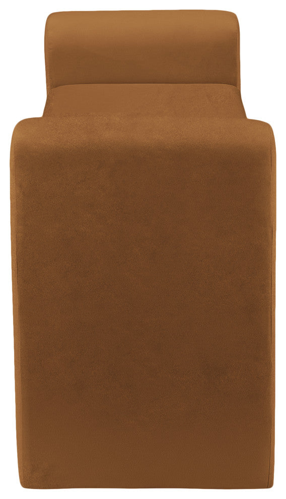 Sloan Velvet Upholstered Bench, Saddle, 51" Wide